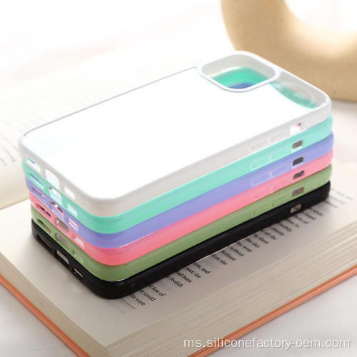 Kes silikon iPhone sempadan warna macaron